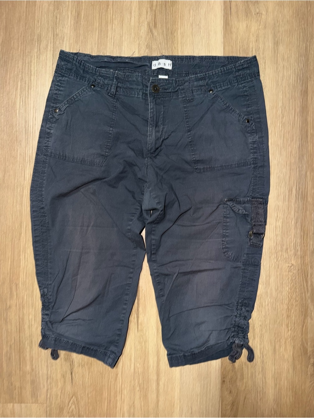 Dark Navy Women's Cargo Capri Pants